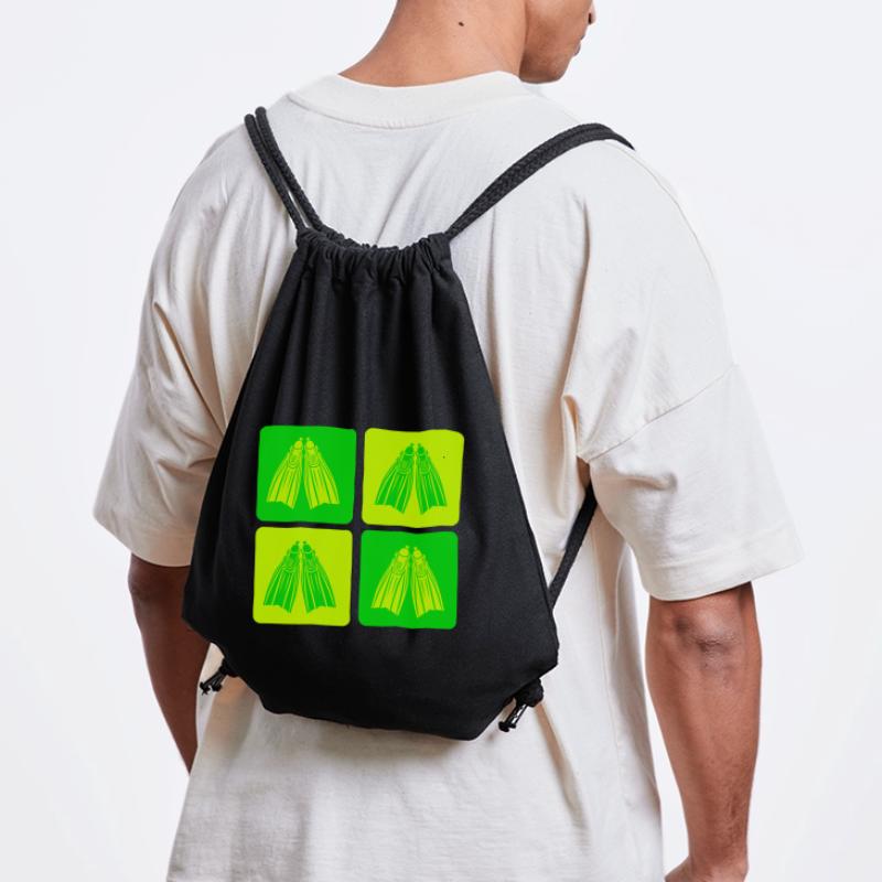Conception de palmes de plongée rétro Sac à cordon recyclé Stanley/Stella