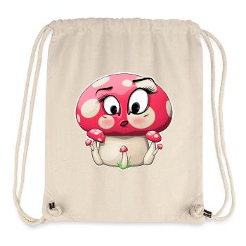 Niedliches rosa Pilz-Charakter-Design - Stanley/Stella recycelter Gym Bag - Naturweiß - Vorne