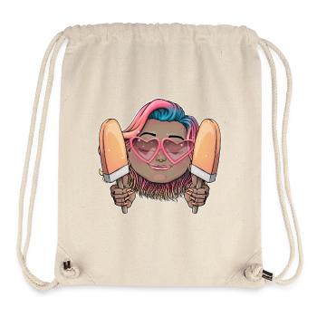 Süße Sahne Liebe Illustration - Stanley/Stella recycelter Gym Bag - Naturweiß - Vorne