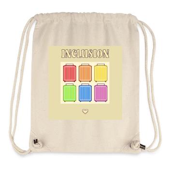 Inklusion Diversit Pride Fiert Koffer - Stanley/Stella recycelter Gym Bag - Naturweiß - Vorne