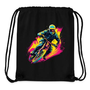 BMX Biker Steamwave - Stanley/Stella recycelter Gym Bag - Schwarz - Vorne