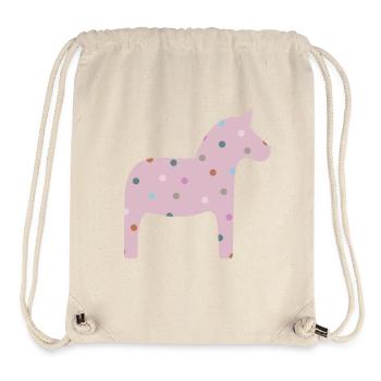Dala Horse Dots Dots Scandinavian Decoration Scandinavian - Stanley/Stella Recycled Gym Bag - natural - Front