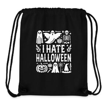Horror-inspiriertes Halloween-Geister-Skelett-Design - Stanley/Stella recycelter Gym Bag - Schwarz - Vorne