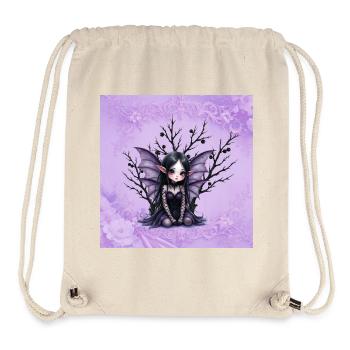 Vampir Fee Mädchen auf dunklem Baum - Stanley/Stella recycelter Gym Bag - Naturweiß - Vorne