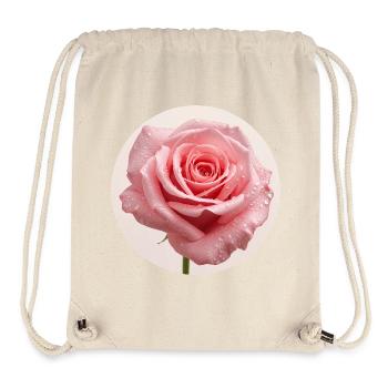 Delicate rose blossom with water drops - Stanley/Stella Recycled Gym Bag - natural - Front