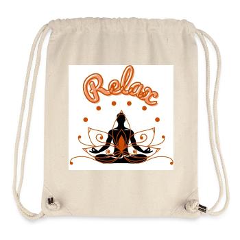 Lotus relaxant Conception de pleine conscience - Sac à cordon recyclé Stanley/Stella - blanc naturel - Devant