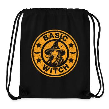 Basic Witch Vintage Halloween Aesthetic Pumpkin - Stanley/Stella Recycled Gym Bag - black - Front