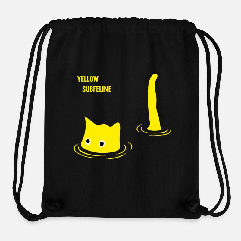 Gelbe Subkatze Retro Design - Stanley/Stella recycelter Gym Bag - Schwarz