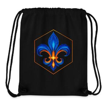 Fleur-de-Lys Flammenblau und Goldglühen - Stanley/Stella recycelter Gym Bag - Schwarz - Vorne