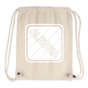 Girl's name Alessia - Stanley/Stella Recycled Gym Bag - natural - Front