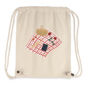 Rustikale Picknickszene Illustration - Stanley/Stella recycelter Gym Bag - Naturweiß - Vorne