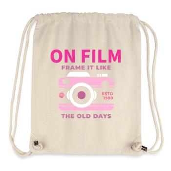 Retro Camera Motif Design - Stanley/Stella Recycled Gym Bag - natural - Front