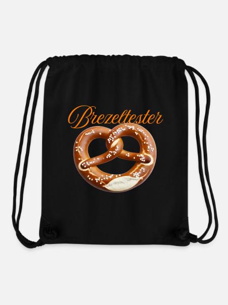 Traditioneller Brezenknoten mit Salzdekor - Stanley/Stella recycelter Gym Bag - Schwarz