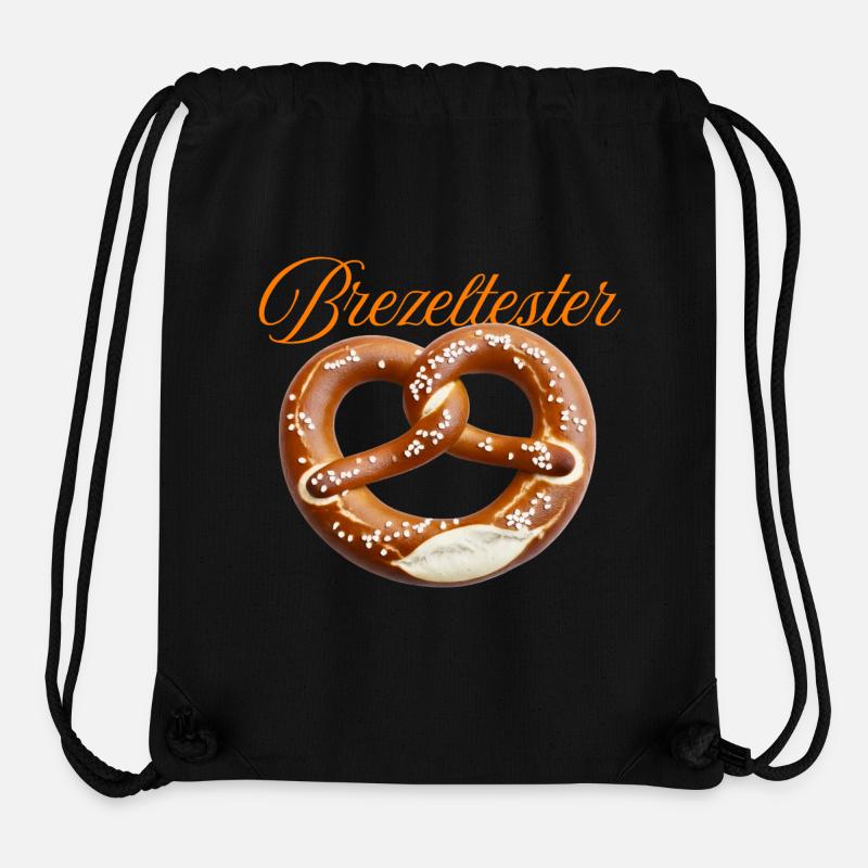 Traditioneller Brezenknoten mit Salzdekor - Stanley/Stella recycelter Gym Bag - Schwarz