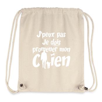 I CAN'T, I HAVE TO WALK MY DOG! - Stanley/Stella Recycled Gym Bag - natural - Front