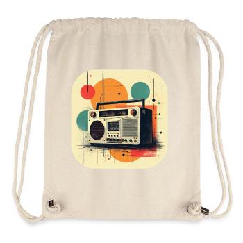 Retro Ghetto Blaster T Shirt - Stanley/Stella Recycled Gym Bag - natural - Front
