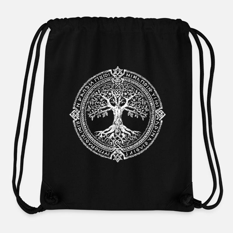 Baum des Lebens Symbol Runen Wikinger - Stanley/Stella recycelter Gym Bag - Schwarz