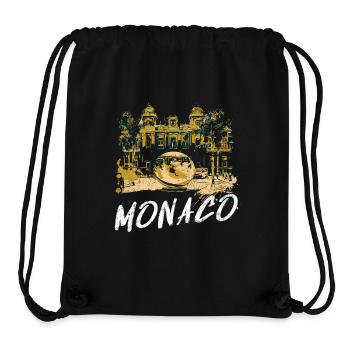 Monaco façade Casino, Globe Doré - Sac à cordon recyclé Stanley/Stella - noir - Devant
