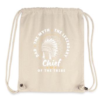 Papa Häuptling des Stammes-Kopfschmuck-Designs - Stanley/Stella recycelter Gym Bag - Naturweiß - Vorne
