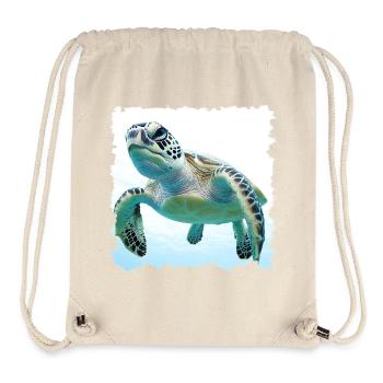 Underwater turtles close-up - Stanley/Stella Recycled Gym Bag - natural - Front