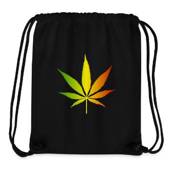 Rasta Gradient Cannabisblatt - Stanley/Stella recycelter Gym Bag - Schwarz - Vorne