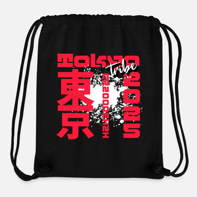 Rotes Kanji Graffiti - Stanley/Stella recycelter Gym Bag - Schwarz