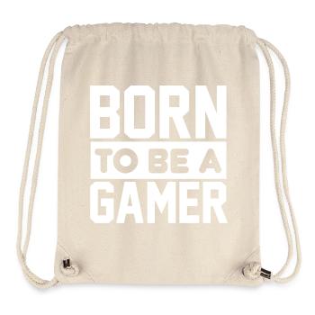Born to Be a Gamer - Bold Quote - Stanley/Stella Recycled Gym Bag - natural - Front