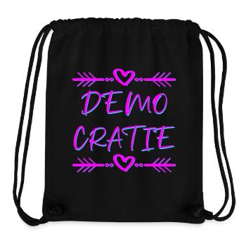 démocratie - Sac à cordon recyclé Stanley/Stella - noir - Devant