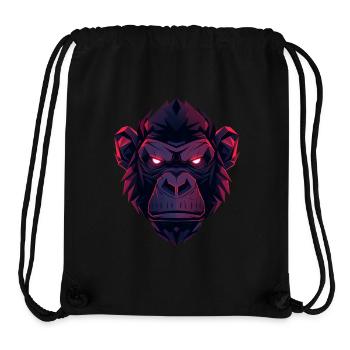 Neon Gorilla Head Art - Stanley/Stella Recycled Gym Bag - black - Front