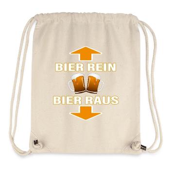 BIÈRE À L’ENTRÉE - BIÈRE À L’EXTÉRIEUR - Sac à cordon recyclé Stanley/Stella - blanc naturel - Devant