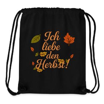 Ich liebe den Herbst - Stanley/Stella recycelter Gym Bag - Schwarz - Vorne
