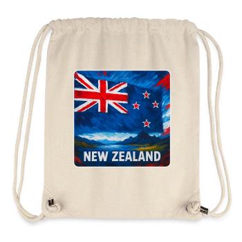 New Zealand Flag Design - Stanley/Stella Recycled Gym Bag - natural - Front