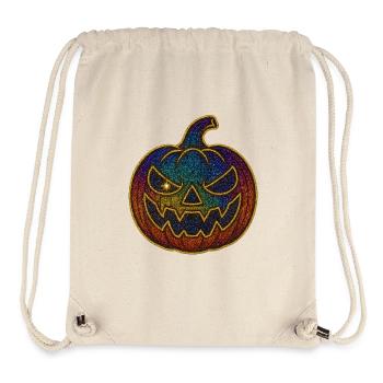 Glitzernder Regenbogen Kürbis zu Halloween - Stanley/Stella recycelter Gym Bag - Naturweiß - Vorne