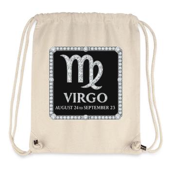 Signe du zodiaque Vierge - Sac à cordon recyclé Stanley/Stella - blanc naturel - Devant