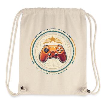 Retro Spielcontroller Abzeichen - Stanley/Stella recycelter Gym Bag - Naturweiß - Vorne