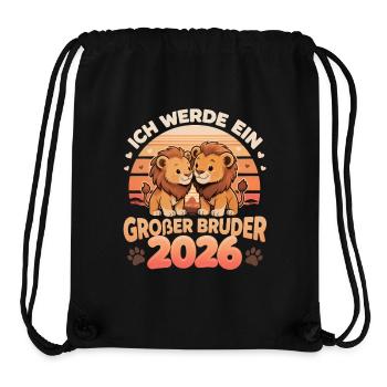 Big Brother 2026 Leo - Annonce d’un frère ou d’une sœur - Sac à cordon recyclé Stanley/Stella - noir - Devant