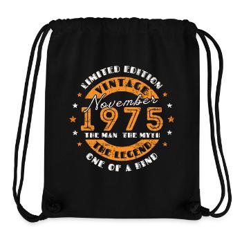 Vintage November 1975 - Stanley/Stella Recycled Gym Bag - black - Front
