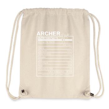 Archery Nutrition Facts Funny Archer Design - Stanley/Stella Recycled Gym Bag - natural - Front