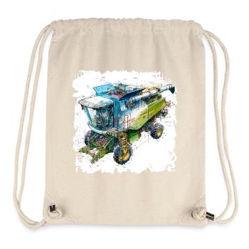 Farbige Blueprint Dreschmaschine, CAD-Design - Stanley/Stella recycelter Gym Bag - Naturweiß - Vorne