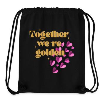 Gemeinsam sind wir Gold wert - Stanley/Stella recycelter Gym Bag - Schwarz - Vorne