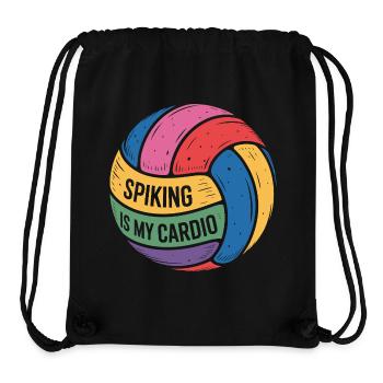 Spiking is my cardio volleyball motivation - Stanley/Stella Recycled Gym Bag - black - Front