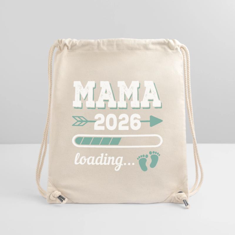 Mama 2026 Loading Werdender Mutter Geschenkidee Stanley/Stella recycelter Gym Bag