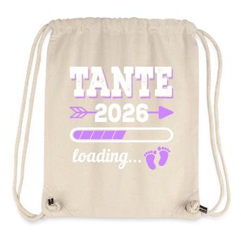 Tante 2026 Loading Schwangerschaft Geschenkidee - Stanley/Stella recycelter Gym Bag - Naturweiß - Vorne