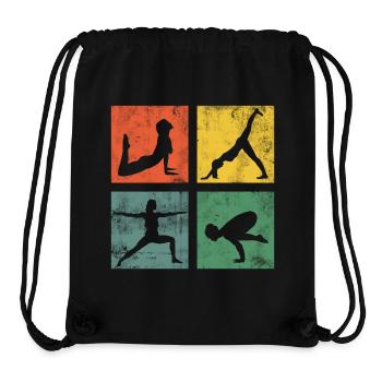 Exercices de yoga Yogini Méditation Fitness Cadeau - Sac à cordon recyclé Stanley/Stella - noir - Devant