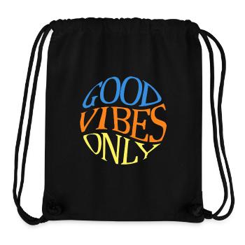Good-vibes-only - Stanley/Stella Recycled Gym Bag - black - Front