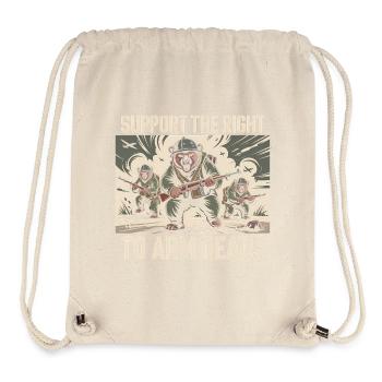 Support the right to arm bears - Funny Memes - Stanley/Stella Recycled Gym Bag - natural - Front