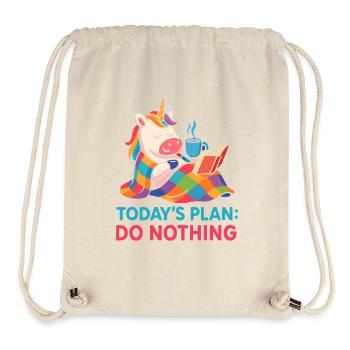 Lazy Unicorn Cozy Day Cute Relax Tee - Stanley/Stella Recycled Gym Bag - natural - Front