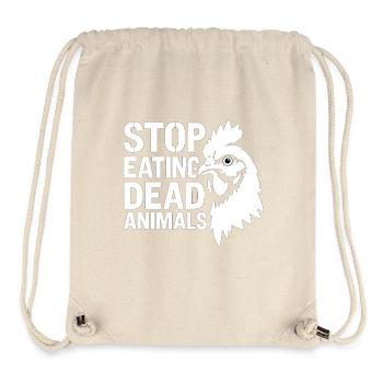 Arrêtez de manger des animaux morts - Sac à cordon recyclé Stanley/Stella - blanc naturel - Devant