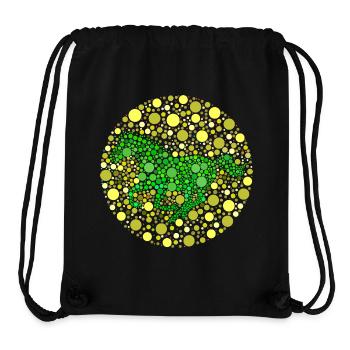 Pferd im Galopp Farbtest - Stanley/Stella recycelter Gym Bag - Schwarz - Vorne