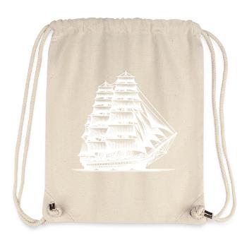 Un navire à voile vintage rêve de pure nostalgie - Sac à cordon recyclé Stanley/Stella - blanc naturel - Devant